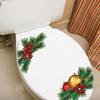Новые рождественские цветочные наклейки для унитаза Рождественская елка Санта-Клаус домашний декор для унитаза Наклейка