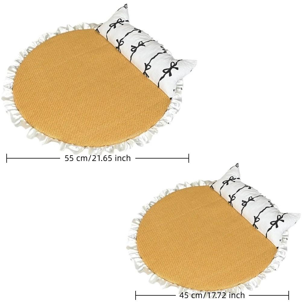 Removable Pad Pet Cooling Mat with Pillow Dog Nest Mat Cat Bed Dog Sleeping Mat Kennel