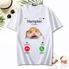 Dank Meme Hamster Staring Front Camera Hampter Calling T-shirt Fashion Cotton Short Sleeve T-shirts Casual Streetwear Unisex Tee Unisex