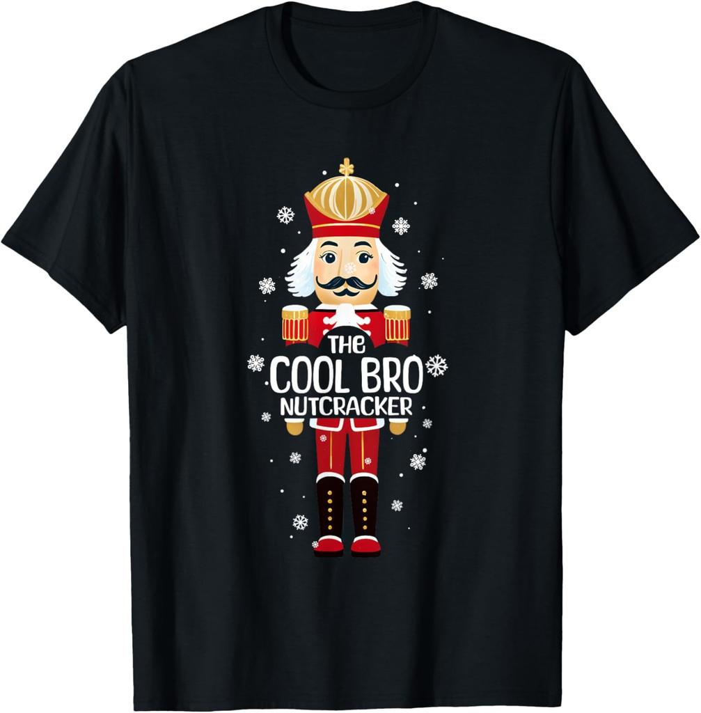 Cool Bro Nutcracker Funny Christmas Family Matching Pajama T-Shirt