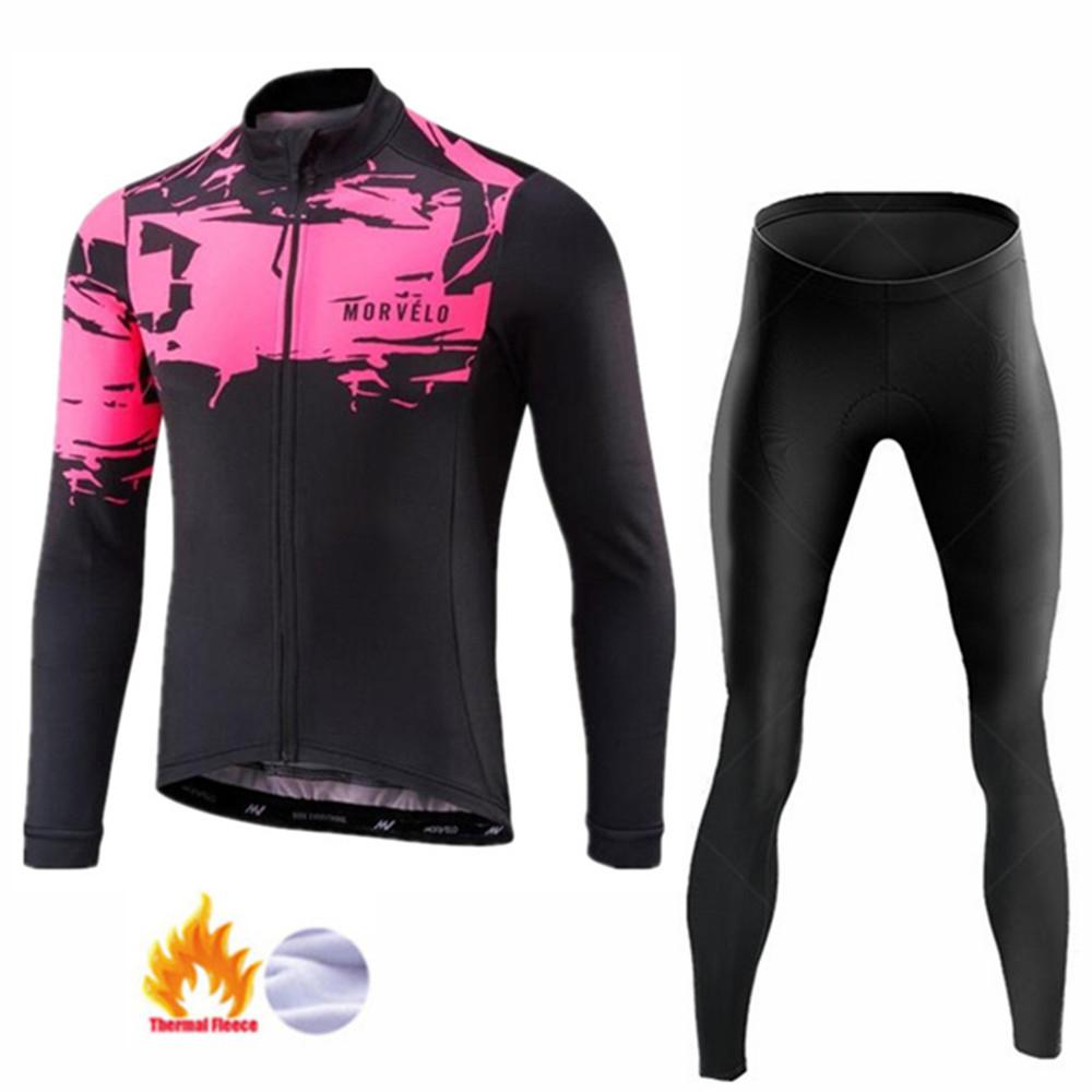 2026 Winter Warm Cycling Clothing Set  Fleece Cycling Jersey  Mtb Male Clothing Man Clothes Men's Bike  Thermal Mens Bicycle Pants Set Suit Outfit