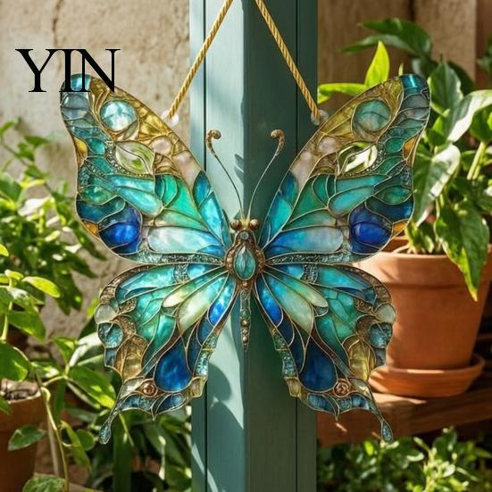 Decorative Light Catcher for Balcony Butterfly Acrylic Sun Catcher, Rainbow Hanging Decoration, Durable Prism Suncatcher Home Lanyard Ornament Living