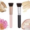 Luxury Champagne Makeup Brushes Flat Top Foundation Brush Large Face Brush Repair Brush Contour Brush for Liquid Cream Powder