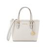 Michael Kors Jet Set логотип-буквы логотип застежка-молния Сумка-тоут Сумка-шоппер через плечо сумка на плечо кожаная сумка мини женская молочно-белый