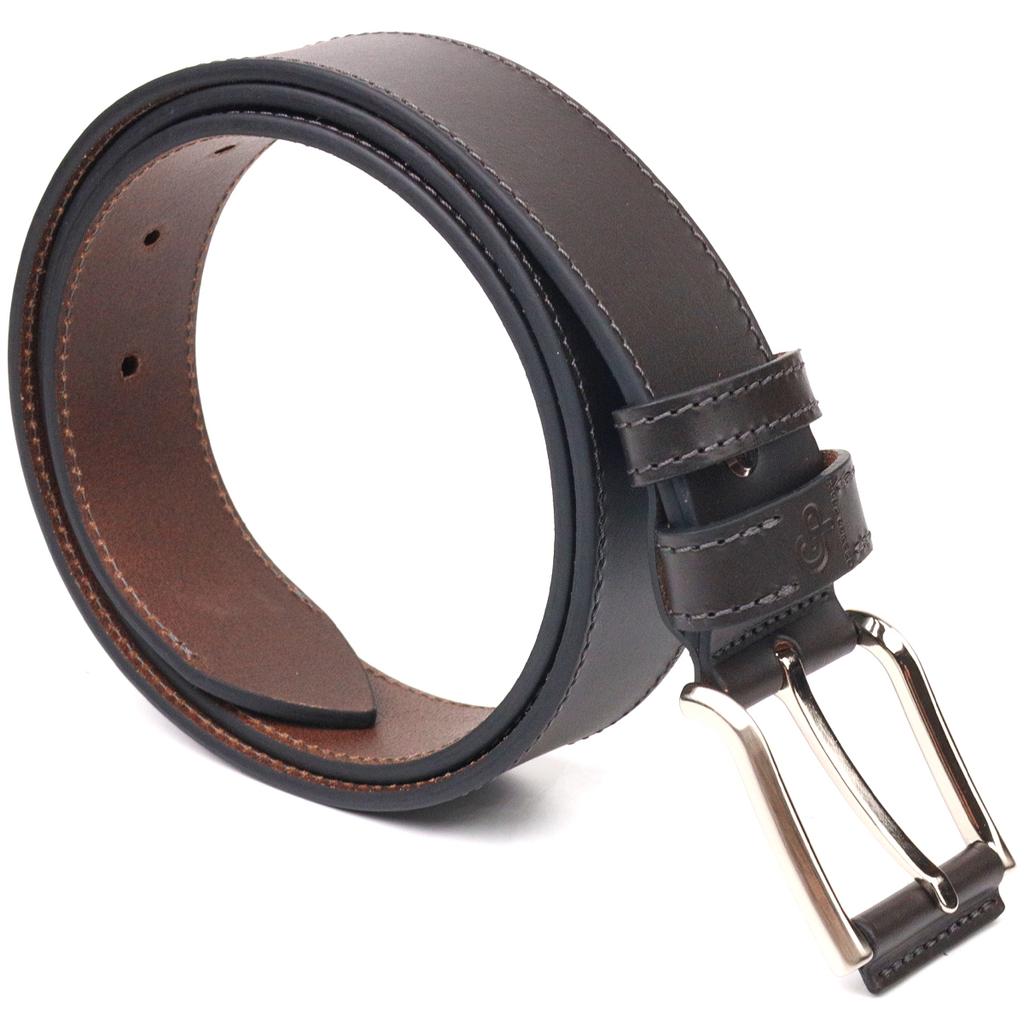 Стильный мужской кожаный ремень GRANDE PELLE Leather Belt 21462 Коричневый