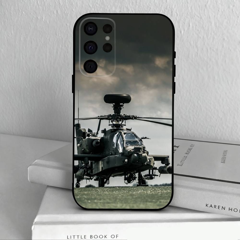 Чехол для телефона Apache AH-64 Helicopter G-Gunships для Samsung S25,24,23,22,30,21,10,9,Ultra,Plus,Lite,FE,4,5 G Мягкий черный чехол