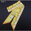 New Fashion Brand Horse Carriage Print Silk Small Ribbon Women Silk Scarf Handbag Ribbons Female Head Scarf Long Scarves