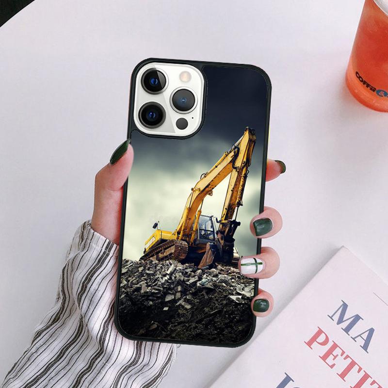 Excavator Phone Case For iPhone 17 Air 14 13 12 16Pro Max 15 Plus Max Cover Shell coque