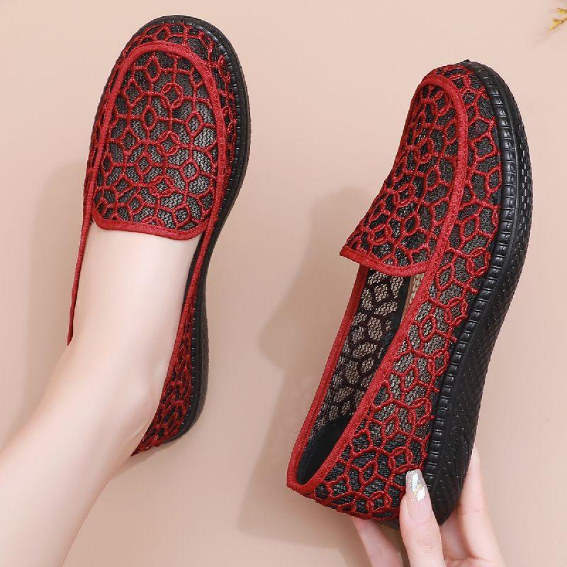 Туфли женские летние туфли на плоской подошве из дышащей сетки сандалии нескользящие одинарные туфли