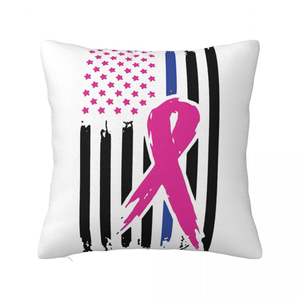 Football Breast Cancer Awareness Support Pillow Covers Car Cushion Cover Cute Pillowcase 4040