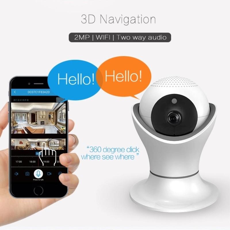 Full HD WIFI IP 1080P радионяня с автоматическим отслеживанием и вращением на 360 градусов камера ночного видения 3D панорамная навигация MapAA