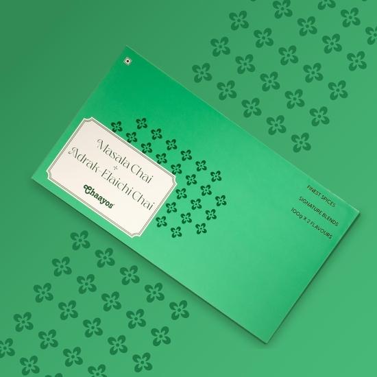 Chaayos Подарочная коробка для фестиваля | Чай масала и чай адрак элайчи для любителей чая | Подарочная корзина с чаем | Подарочная корзина для друзей и семьи