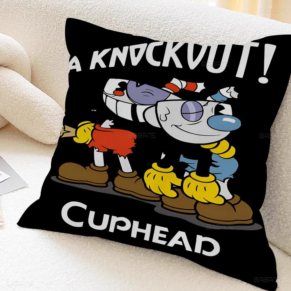 Аниме Мультфильм C-Cupheads Наволочка 30x50 Полиэстер Декоративные Подушки для Дивана Подушки для Декора Дома Чехол на Подушку