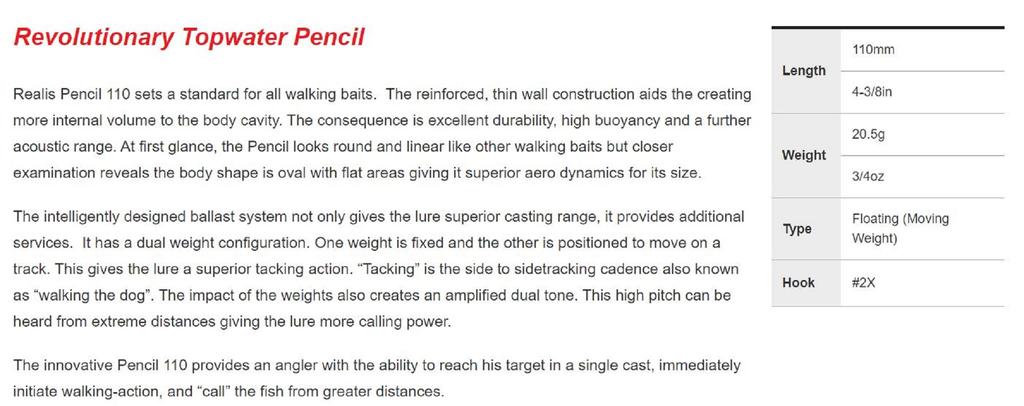 DUO Realis Pencil 110 Bone Floating Lure BJO0091 (7186)