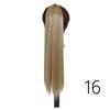 LISI HIAR Women Long Straight Ponytail Hair Wig Red Wine Blond Light Grey Black Synthetic Fiber Hair Extensions Party Time Daily Use