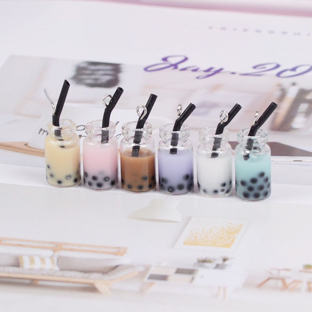 Accessories Resin Necklace Bottle Pearl Milk Tea Earrings Charms DIY Making Pendant Jewelry Making