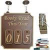 Books Read This Year Bookshelf Counter Hanging Book Lover Sign  Reading Plan Management