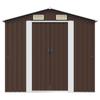 Garden Shed Brown 204x132x186 cm Steel