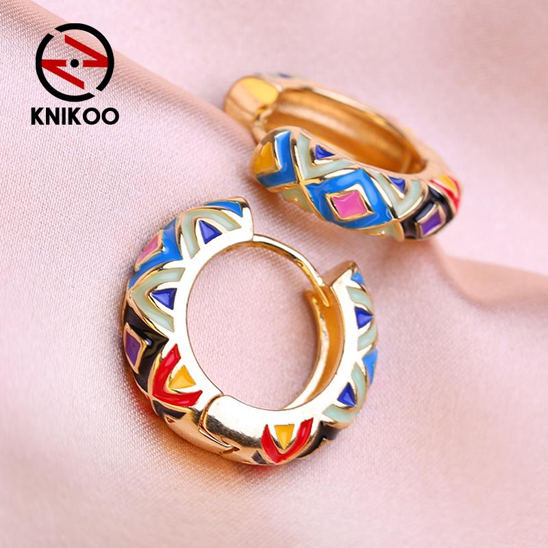 KNIKOO Круглые серьги-клипсы для женщин, модные цветочные серьги, ювелирные изделия для подарков на свадьбу