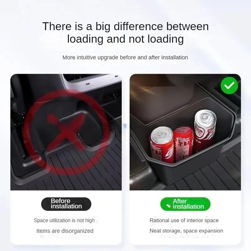 Новейшая модель Y, органайзер для задней центральной консоли, ящик для хранения на заднем сиденье из термопластичного эластомера, мусорное ведро с противоскользящей крышкой, задний контейнер для сидений 2-го ряда