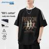 Хлопковая футболка с графическим принтом Jeanswest 'Run Freely'
