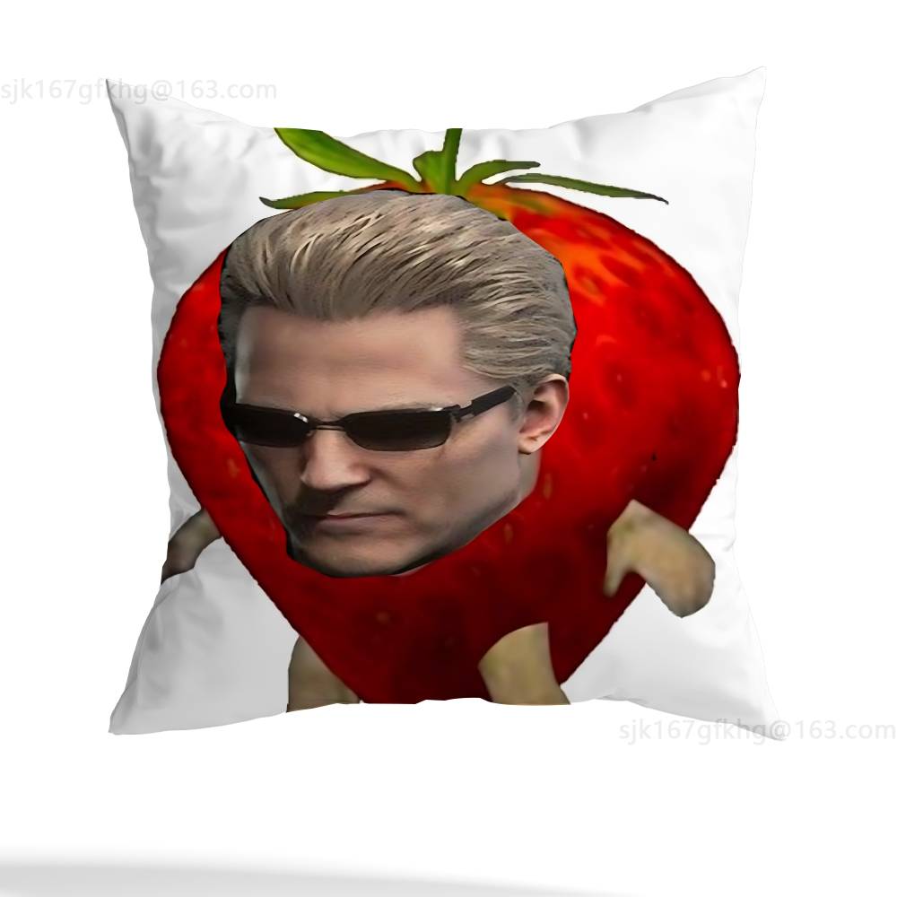 Albert Wesker Pillow Case Anti-Dustmite Pillowcase Invisible Zipper Silky Short Plush Sofa Cushion Cover
