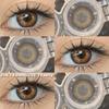 Eyeshare 1 пара цветных контактных линз для глаз Синие глазные линзы Коричневые натуральные контактные линзы Серые зрачки Линзы на год