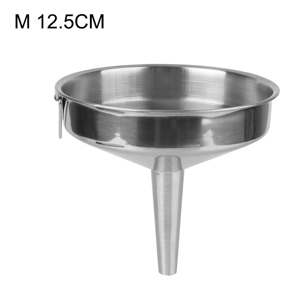 Stainless Steel Bar Wine Beer Oil Flask Funnel With Detachable Filter Wide Mouth Funnels For Canning Kitchen Tools Metal Funnel