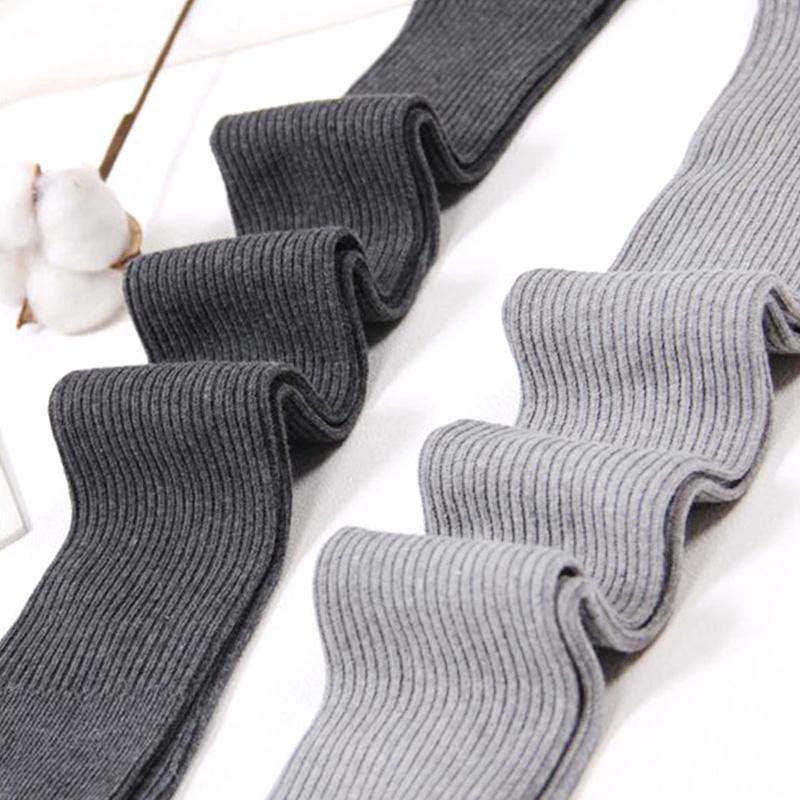 1 пара мягких зимних гольфов в вертикальную полоску для колледжа, длинные теплые гольфы