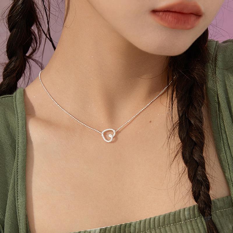 Ожерелье Twist Love из стерлингового серебра 925 пробы для женщин, простое, морозный ветер, ретро, изысканная, роскошная, на ключицу