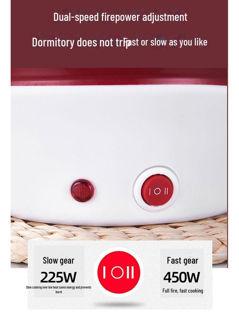 Многофункциональная мини-электрическая плита: Сковорода и кастрюля с антипригарным покрытием для офиса, общежития и студентов