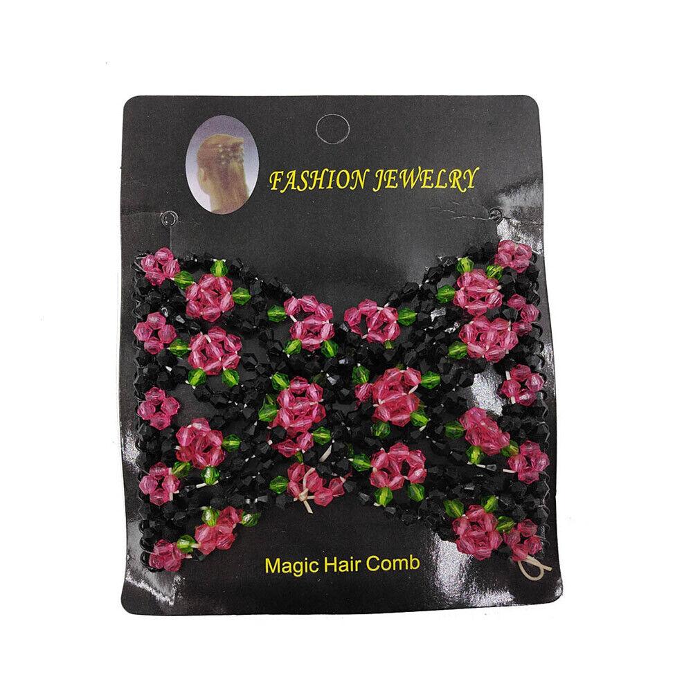 Женские волшебные эластичные двойные бусины для волос, легкая эластичная расческа для волос, заколки для волос