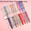 16mm 17mm 19mm PVC Silicone Printed Strap for Swatch Series Wrist Band Waterproof Sport Bracelet Men Women Watch Accessories