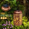 Vintage Style Hanging Solar Light Metal Material Outdoor Lantern LED Garden Light  Lawn Pathway