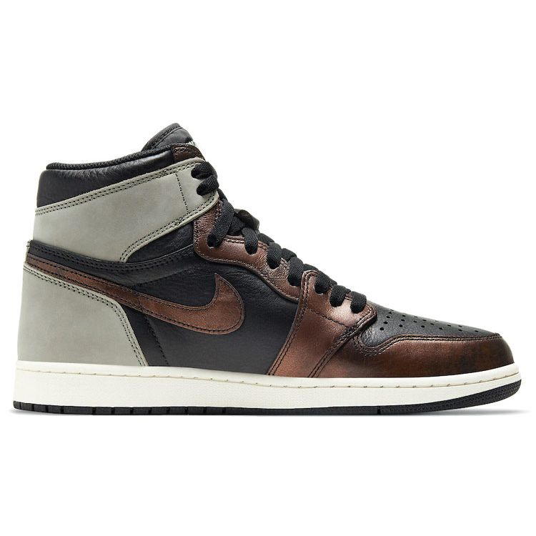 Кроссовки Air Jordan 1 Retro High OG Patina Unisex Black Light-Army Sail 555088-033