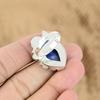 Серебро 925 пробы Лазурит Камень Дочь Бохо Обещание Кольцо с Цветком Ювелирные изделия