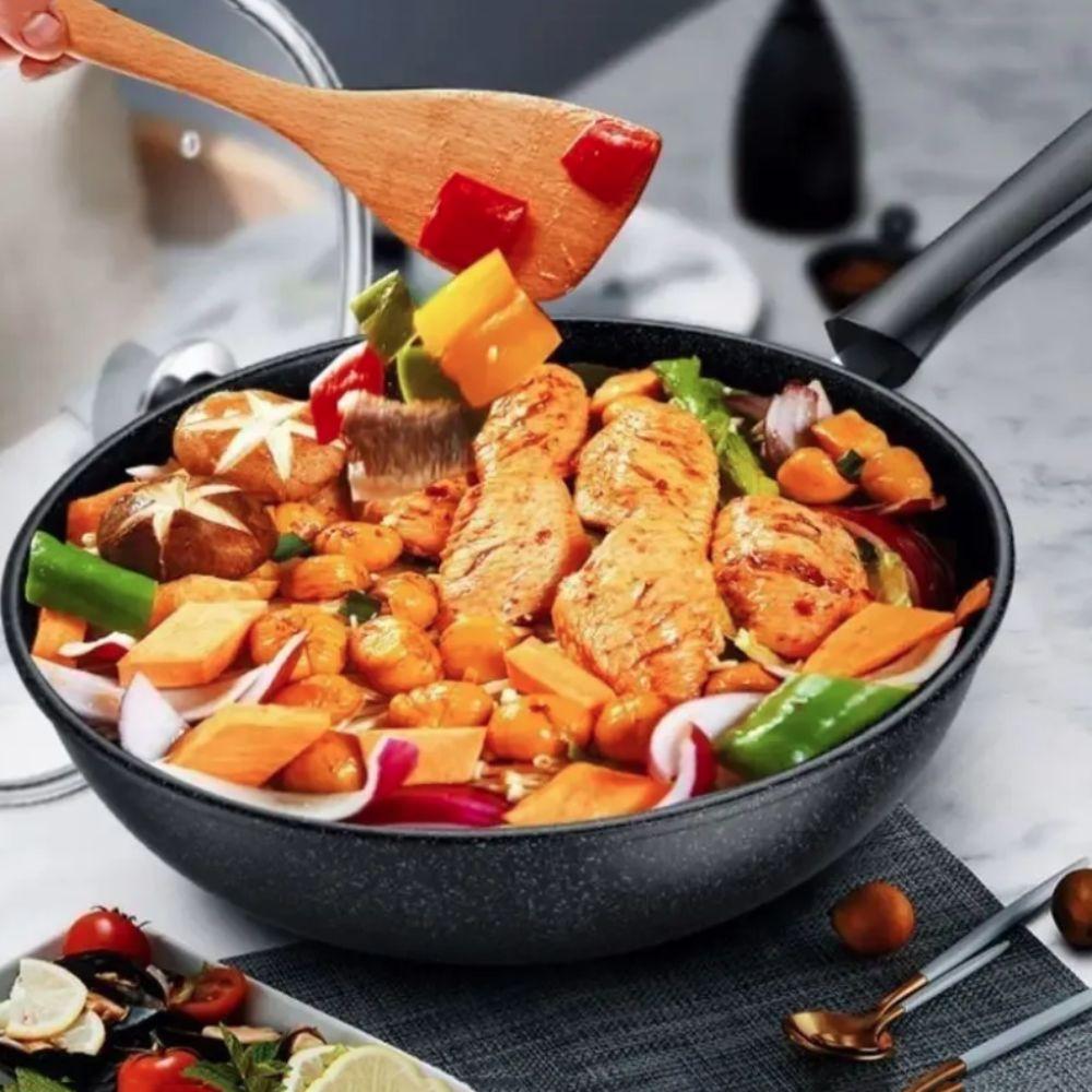 Сковорода с плоским дном Универсальный вок Кухонная посуда Сковорода для жарки Стейк