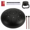 11 Notes 10 Inches Diameter Lotus Type Steel Tongue Drum Handpan Percussion Instrument with Bag Music Score Mallets