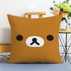 RRilakkuma Cushion Cover Washable Linen Pillowcase Soft  for Sofa Bed Cozy Home Room Decor