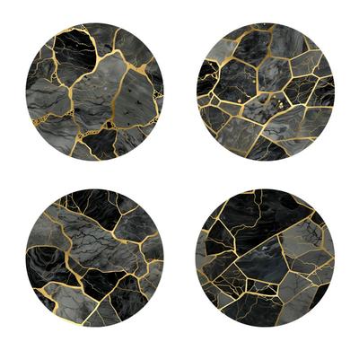 4 Подставки с принтом под керамическую плитку, подходящие для ежедневного семейного праздничного украшения, офисные подставки для защиты дерева, праздничные подарки