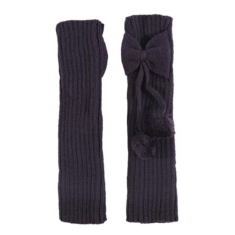 Women Girls Fashion Knitted Leg Warmers Cable Knit Footless Boot Socks Winter Kawaii Leg Sleeves with Balls