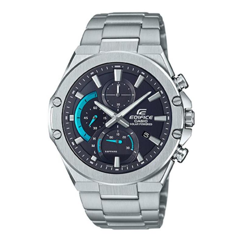 Casio EDIFICE Тонкая и легкая серия Зеркало из искусственного сапфира Солнечная батарея Мужские Водонепроницаемые Кварцевый механизм Стальной ремешок Японские EFS-S560YD-1APRD