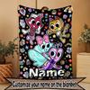 Custom Name Personalized Dandy's World Print Blanket, Home Decor, Bedroom, Sofa, Camping, Couch, Gifts for Birthday Christmas