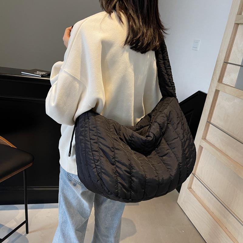 Складная сумка через плечо с завязками, женская сумка для пельменей большой вместимости, сумка через плечо для поездок на работу