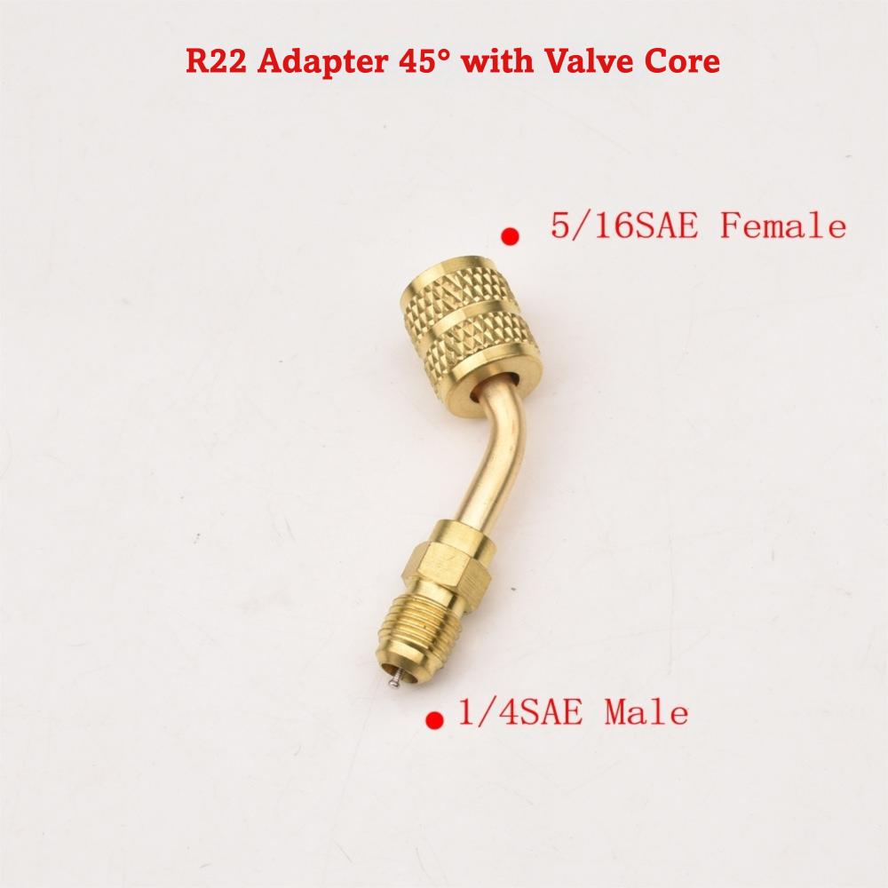 Flare Fitting Refrigerant Charging Adapter Service Port Adapter for Refrigerant R22/R410A