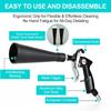 BEAR FORCE Tornado Vortex Air Cleaning Gun, 360° Rotating Tip, 1/4" Quick Plug, 6-9.2 Bar Car Detailing Blow Gun with Brush Attachment