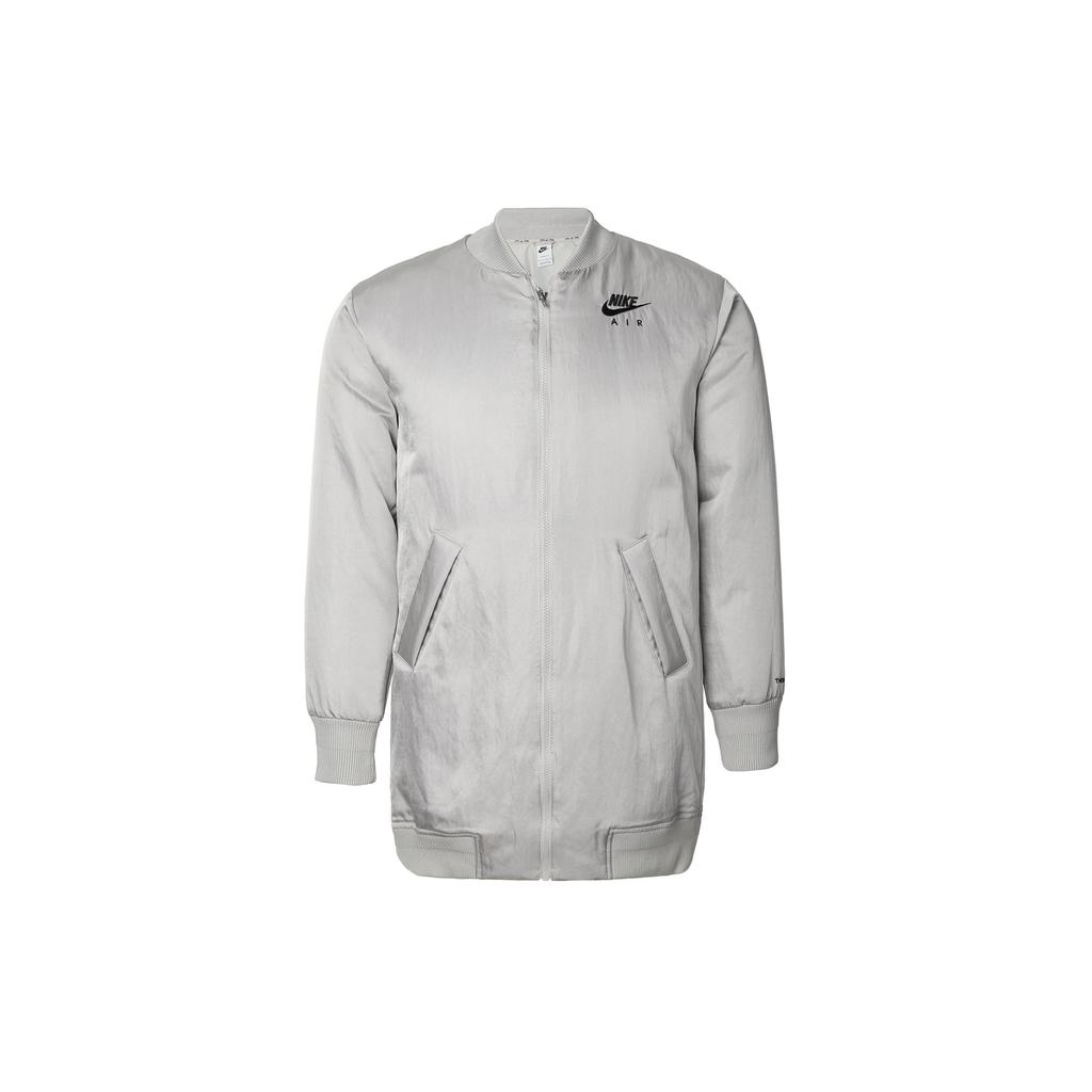 Nike Air Therma-FIT свободная теплая куртка средней длины с синтетическим наполнителем женская куртка студенческо-серого цвета DD4641-033