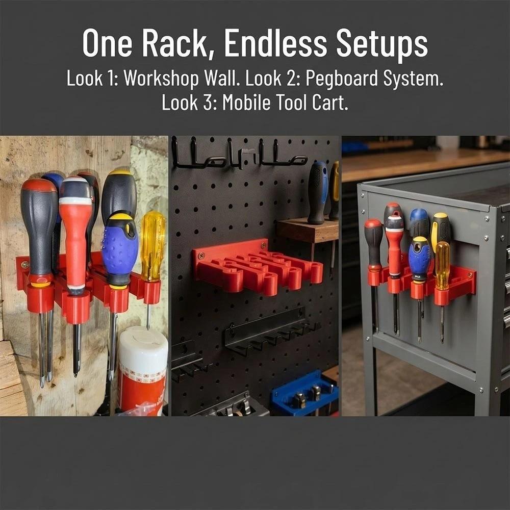 Space Saving Wall Mount 3D Printed Tool Storage Rack Workshop Organization