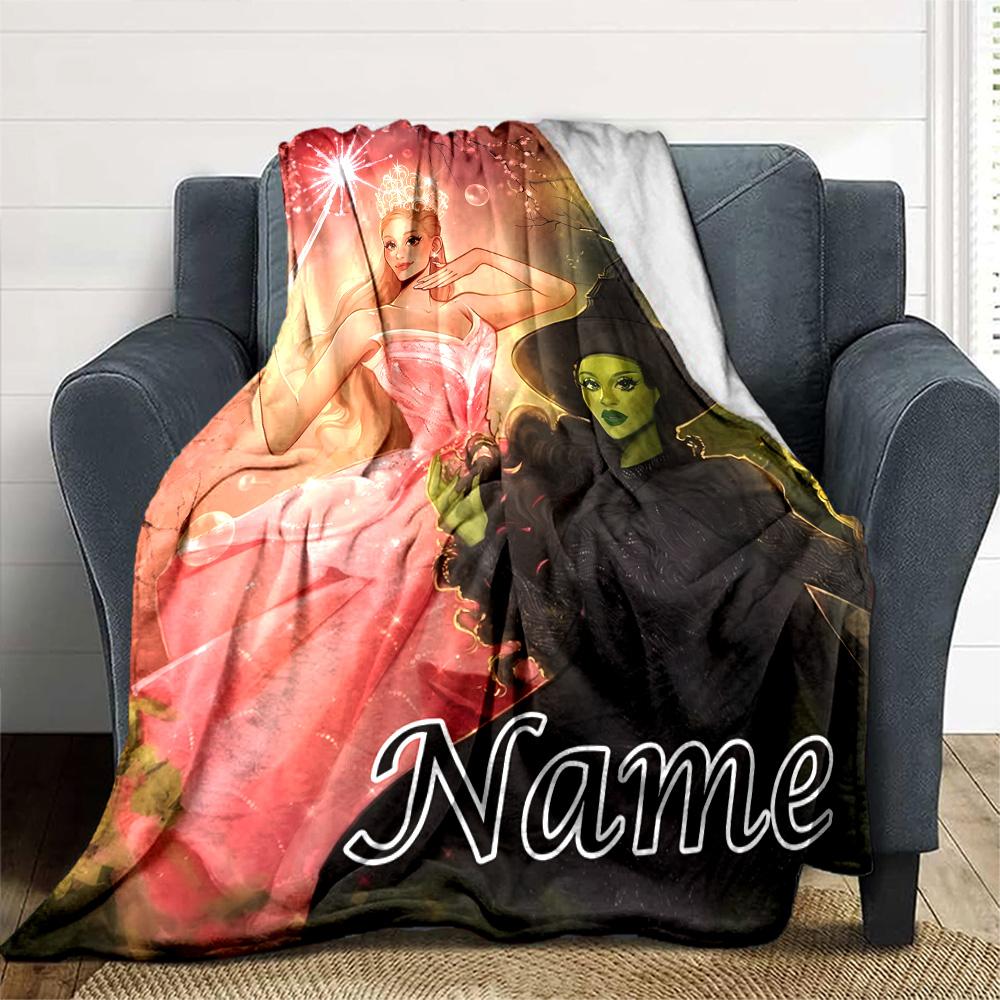 Customizable The Wizard of Oz3 Throw Blanket – Personalized Name, All-Season Cozy Snug Blanket, Machine Washable, Personalized Blanket