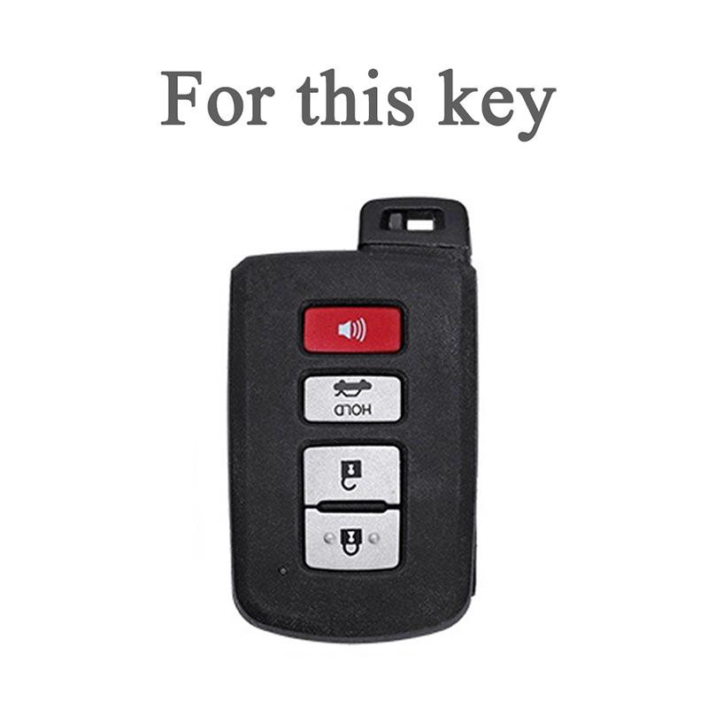 4Buttons TPU Car Key Shell Case Fob for Toyota Camry Corolla Avalon Rav4 Land Cruiser Smart Key